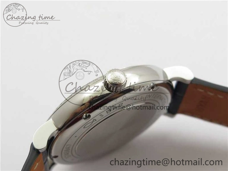 Portofino 37mm SS V7F 1:1 Best Edition Blue Dial Diamonds Bezel on Blue Leather Strap A2892