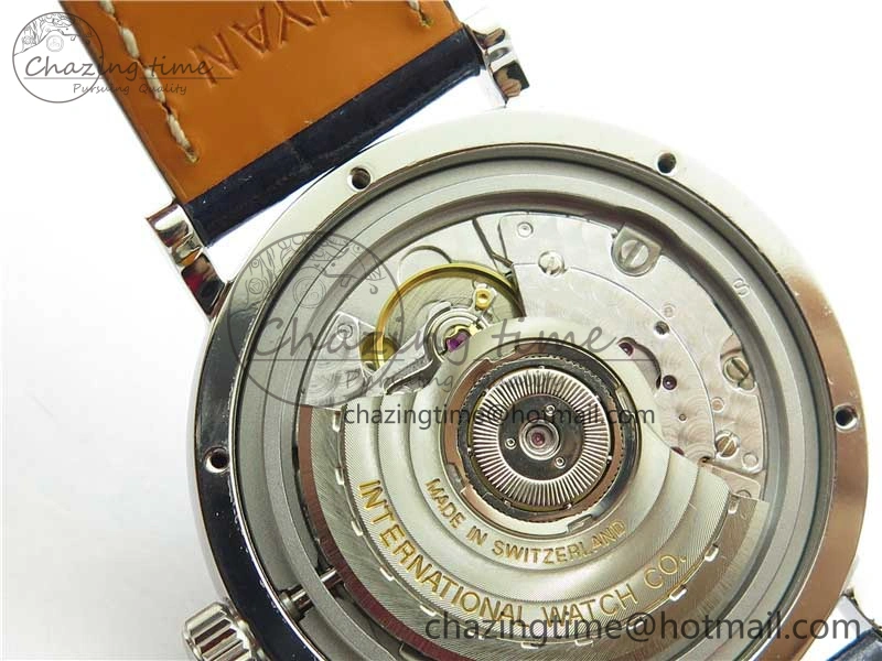 Portofino 37mm SS V7F 1:1 Best Edition Blue Dial Diamonds Bezel on Blue Leather Strap A2892