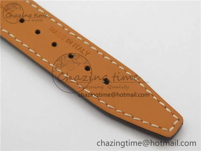 Portofino 37mm SS V7F 1:1 Best Edition Blue Dial Diamonds Bezel on Blue Leather Strap A2892