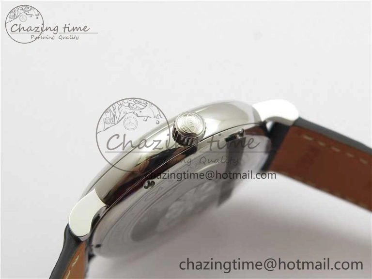 Portofino 37mm SS V7F 1:1 Best Edition Gray Dial on Black Leather Strap A2892