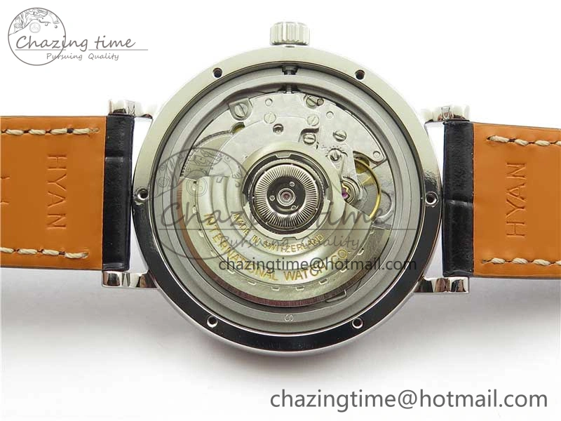 Portofino 37mm SS V7F 1:1 Best Edition Gray Dial on Black Leather Strap A2892