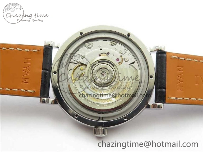 Portofino 37mm SS V7F 1:1 Best Edition Gray Dial on Black Leather Strap A2892