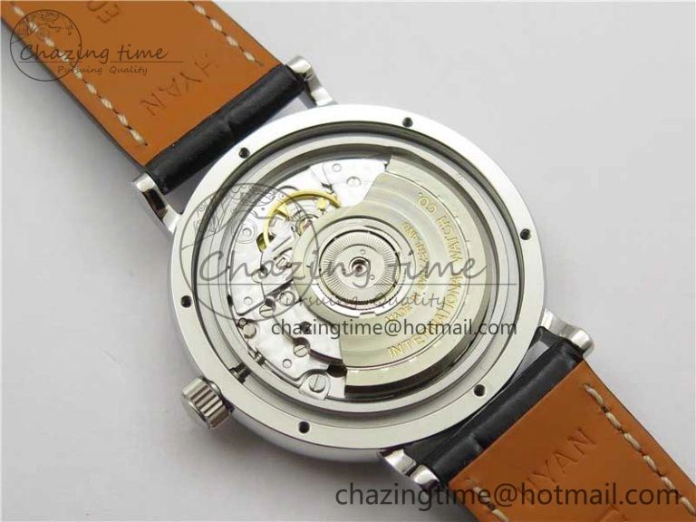 Portofino 37mm SS V7F 1:1 Best Edition Gray Dial on Black Leather Strap A2892