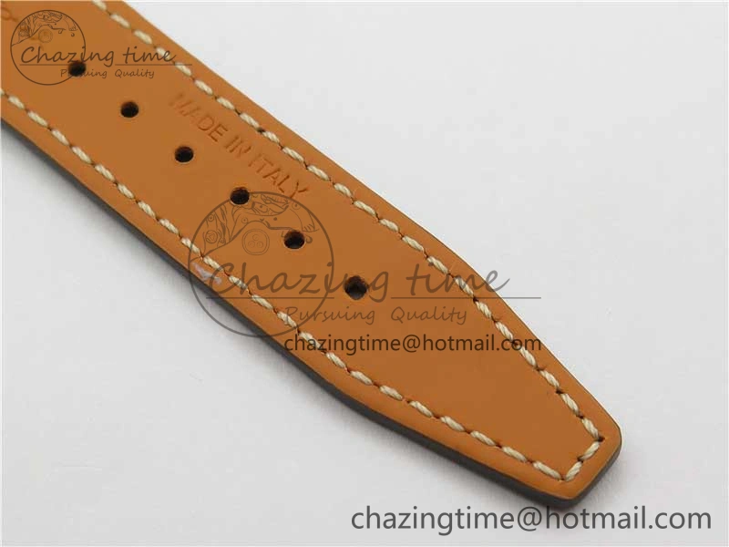 Portofino 37mm SS V7F 1:1 Best Edition Gray Dial on Black Leather Strap A2892