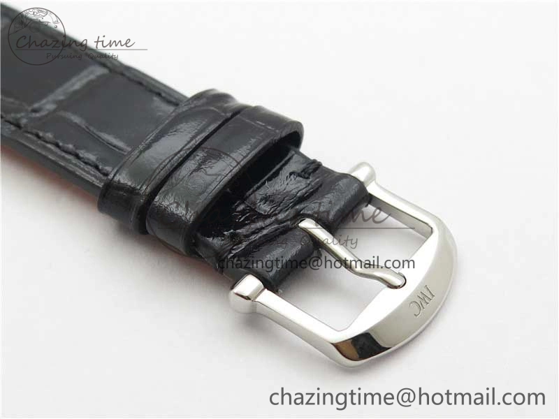 Portofino 37mm SS V7F 1:1 Best Edition Gray Dial on Black Leather Strap A2892