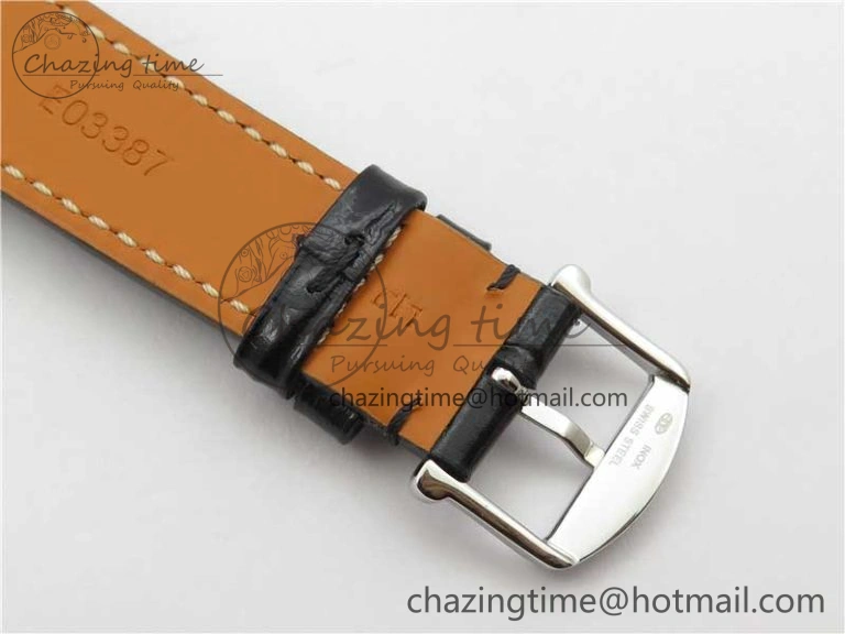 Portofino 37mm SS V7F 1:1 Best Edition Gray Dial on Black Leather Strap A2892