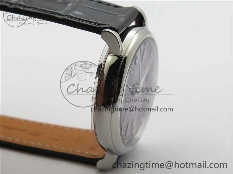 Portofino 37mm SS V7F 1:1 Best Edition Gray Dial on Black Leather Strap A2892
