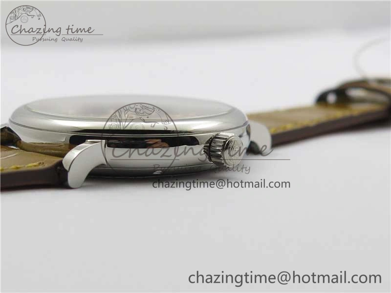 Portofino 37mm SS V7F 1:1 Best Edition White Dial on Light Brown Leather Strap A2892