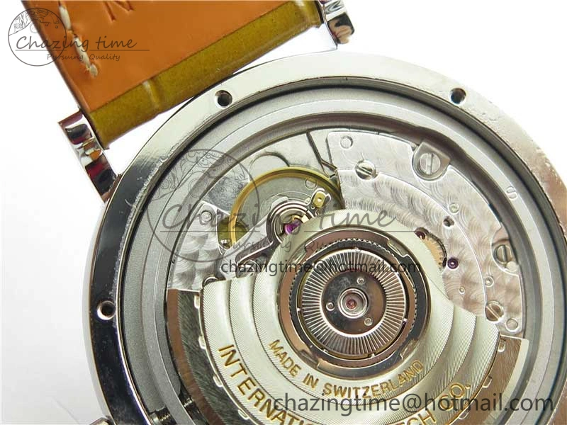 Portofino 37mm SS V7F 1:1 Best Edition White Dial on Light Brown Leather Strap A2892