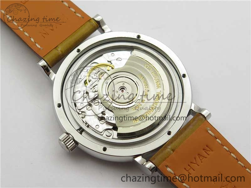 Portofino 37mm SS V7F 1:1 Best Edition White Dial on Light Brown Leather Strap A2892