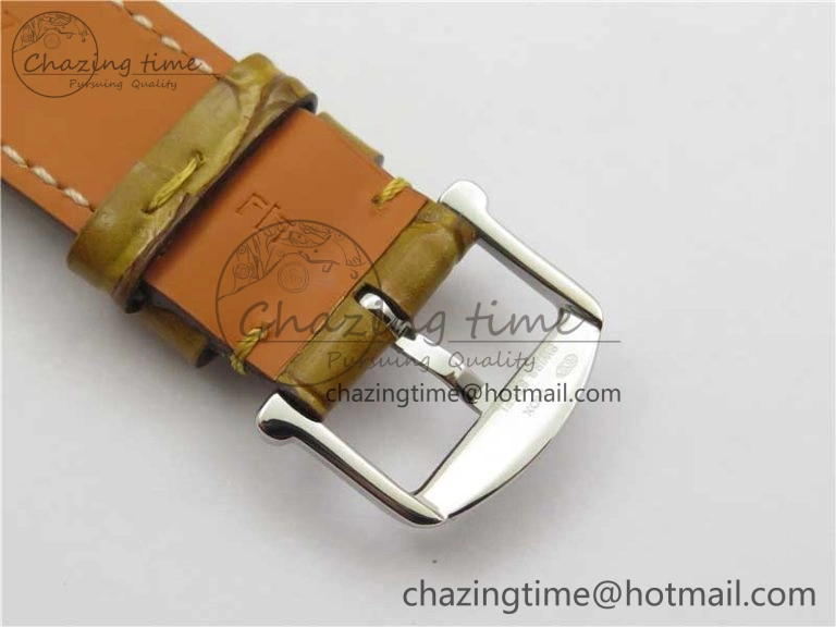 Portofino 37mm SS V7F 1:1 Best Edition White Dial on Light Brown Leather Strap A2892