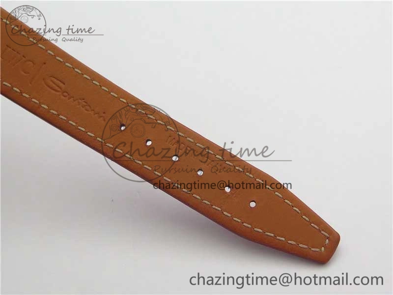 Portofino Automatic 37 SS M+F 1:1 Best Edition Silver Dial RG Markers on Red Crocodile Strap A35111