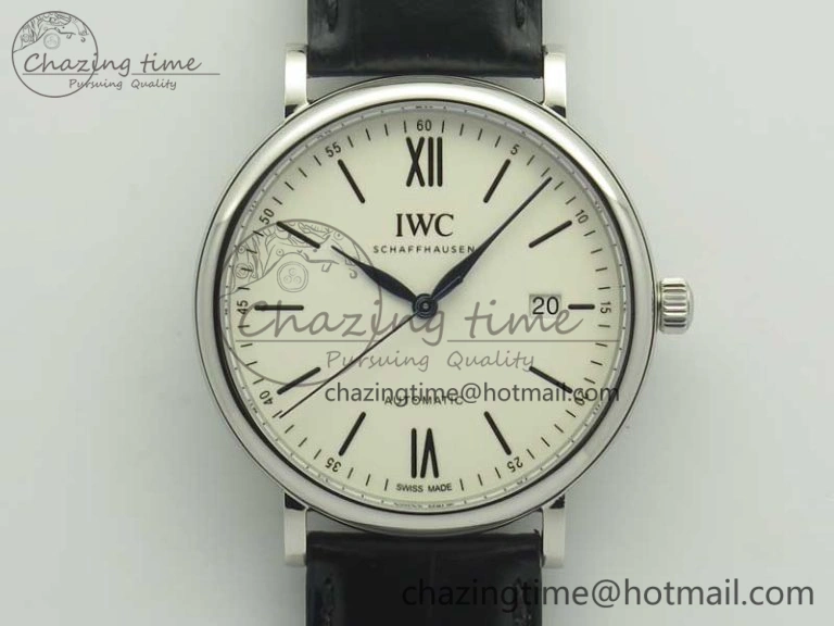 Portofino Automatic Edition “150 Years” MKF White Dial on Black Leather Strap MIYOTA 9015