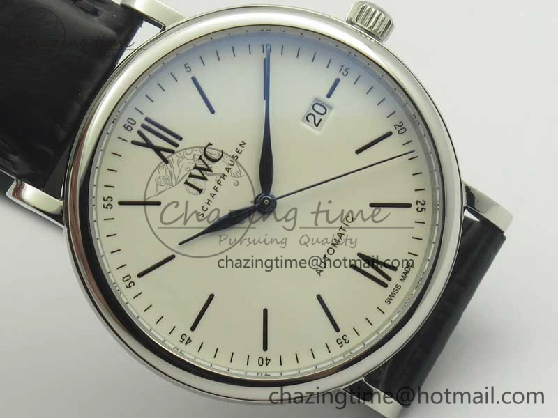 Portofino Automatic Edition “150 Years” MKF White Dial on Black Leather Strap MIYOTA 9015