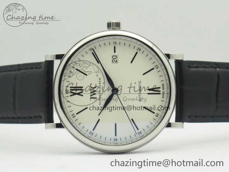 Portofino Automatic Edition “150 Years” MKF White Dial on Black Leather Strap MIYOTA 9015