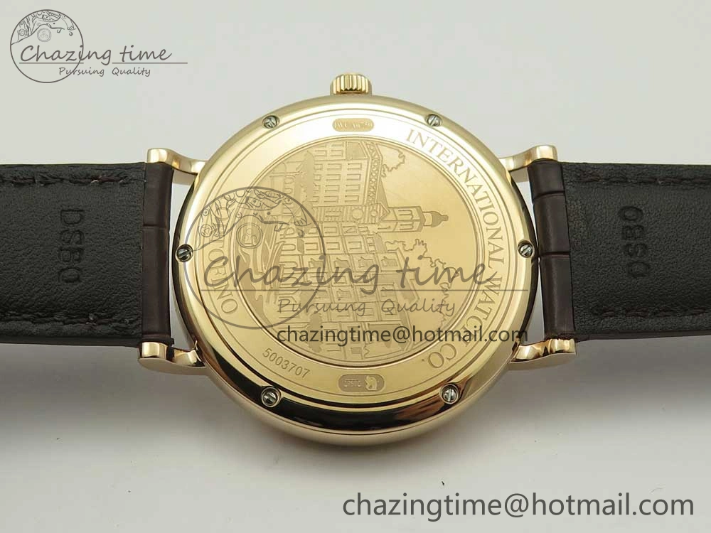 Portofino Automatic RG FKF 1:1 Best Edition White Dial on Brown Leather Strap A2892