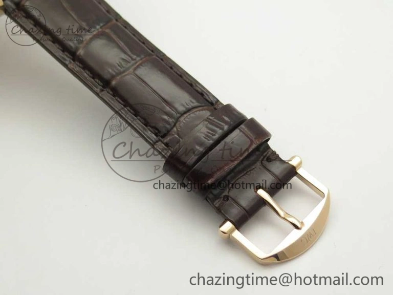 Portofino Automatic RG FKF 1:1 Best Edition White Dial on Brown Leather Strap A2892