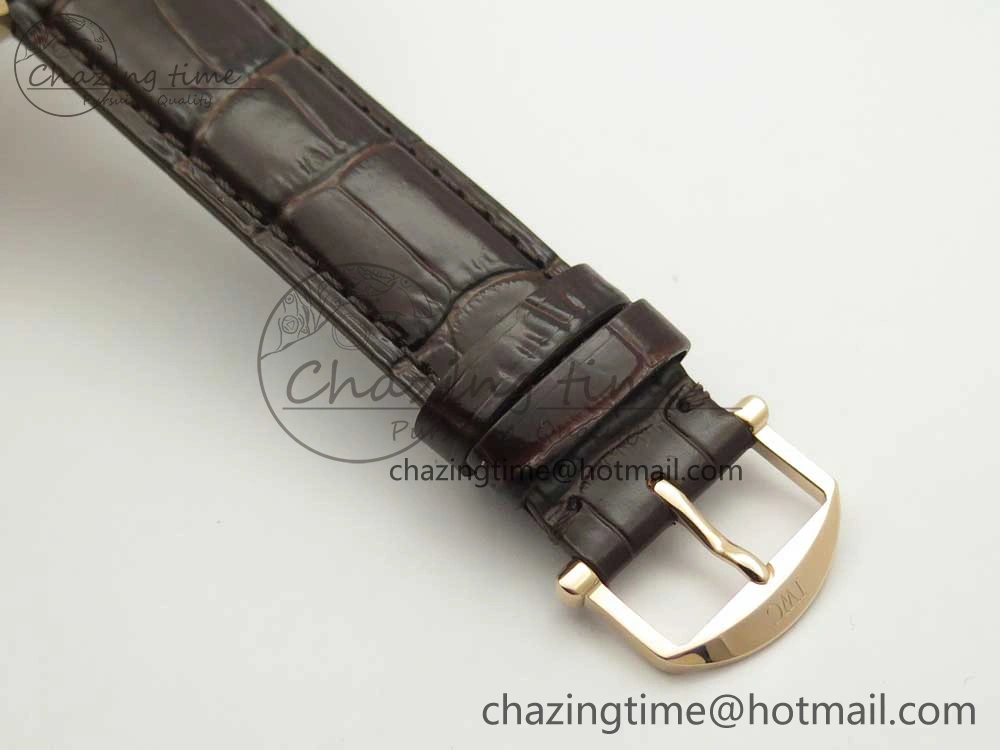 Portofino Automatic RG FKF 1:1 Best Edition White Dial on Brown Leather Strap A2892