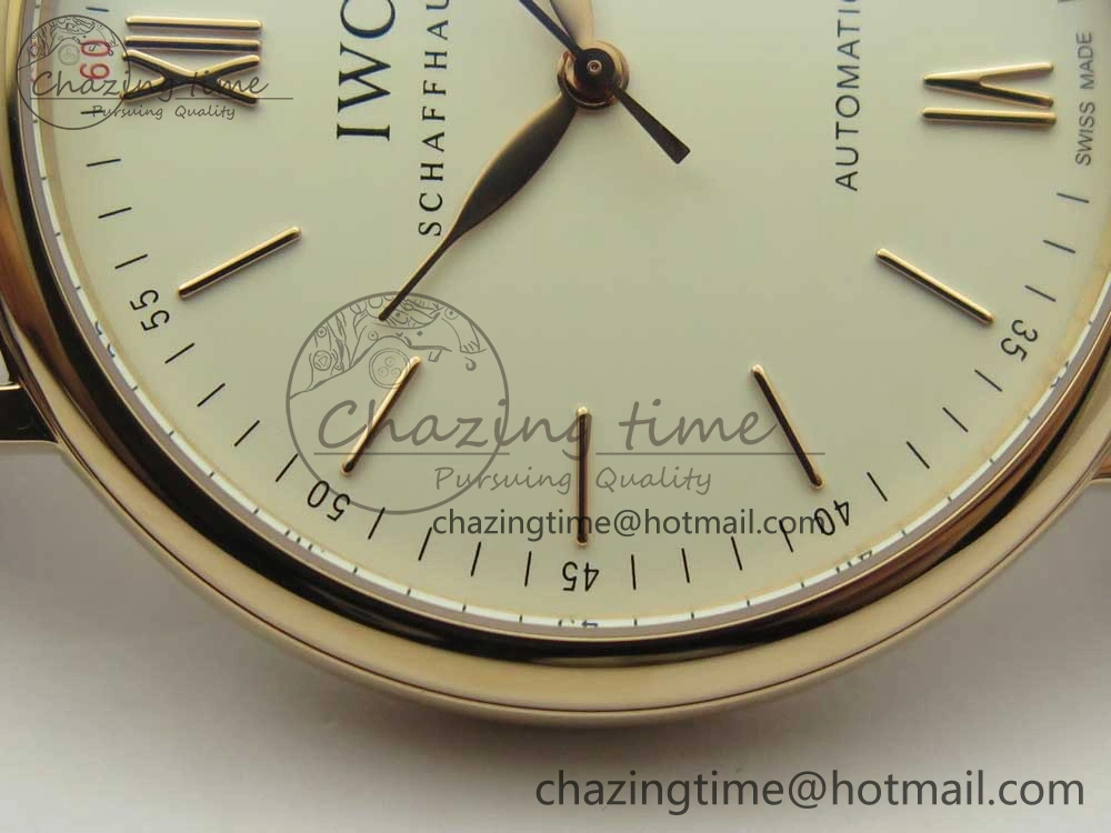 Portofino Automatic RG FKF 1:1 Best Edition White Dial on Brown Leather Strap A2892