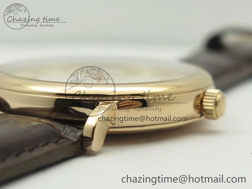 Portofino Automatic RG FKF 1:1 Best Edition White Dial on Brown Leather Strap A2892