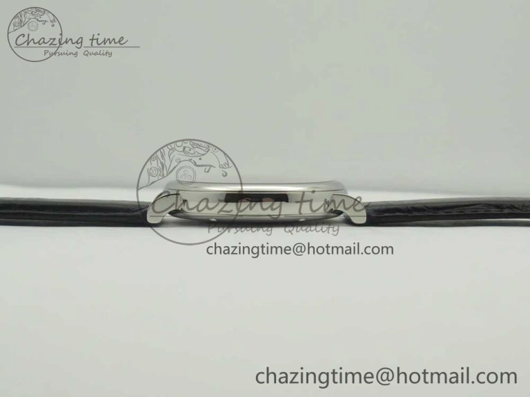 Portofino Automatic SS AF 1:1 Best Edition Black Dial on Black Croco Leather Strap A2892