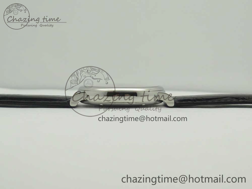 Portofino Automatic SS AF 1:1 Best Edition Black Dial on Black Croco Leather Strap A2892