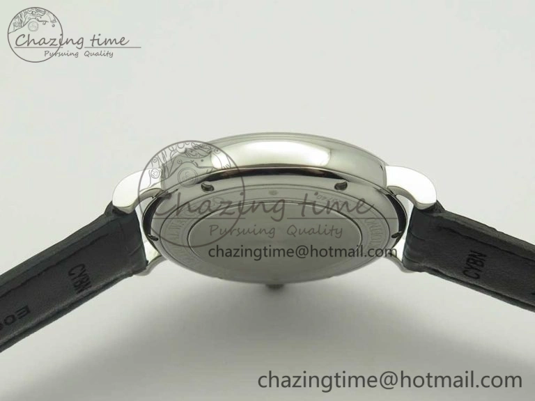 Portofino Automatic SS AF 1:1 Best Edition Black Dial on Black Croco Leather Strap A2892