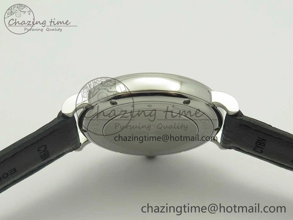 Portofino Automatic SS AF 1:1 Best Edition Black Dial on Black Croco Leather Strap A2892