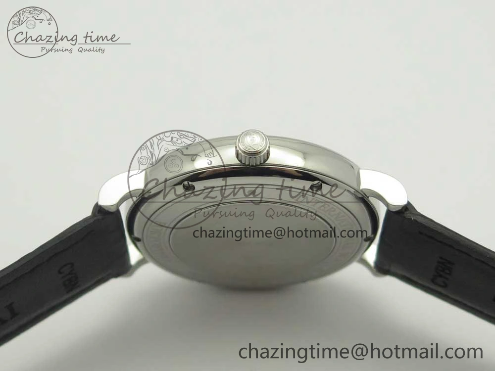 Portofino Automatic SS AF 1:1 Best Edition Black Dial on Black Croco Leather Strap A2892