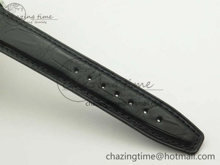 Portofino Automatic SS AF 1:1 Best Edition Black Dial on Black Croco Leather Strap A2892