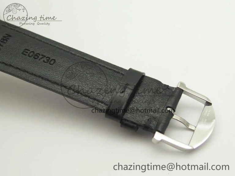 Portofino Automatic SS AF 1:1 Best Edition Black Dial on Black Croco Leather Strap A2892