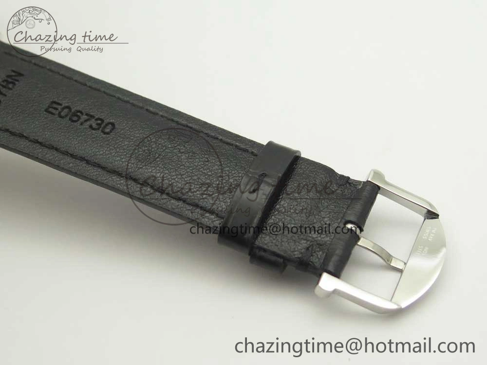 Portofino Automatic SS AF 1:1 Best Edition Black Dial on Black Croco Leather Strap A2892