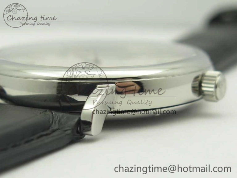 Portofino Automatic SS AF 1:1 Best Edition White Dial on Black Croco Leather Strap A2892