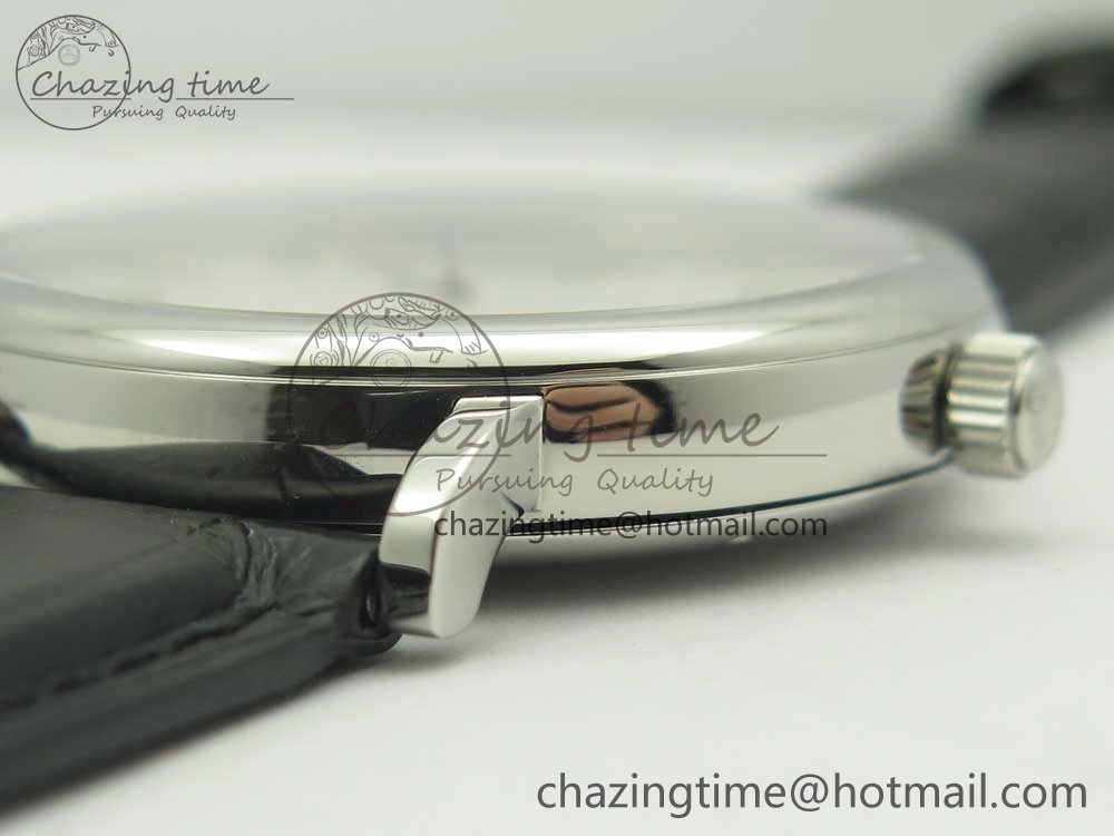 Portofino Automatic SS AF 1:1 Best Edition White Dial on Black Croco Leather Strap A2892