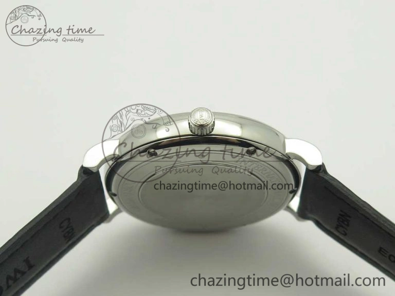 Portofino Automatic SS AF 1:1 Best Edition White Dial on Black Croco Leather Strap A2892