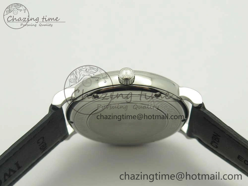 Portofino Automatic SS AF 1:1 Best Edition White Dial on Black Croco Leather Strap A2892