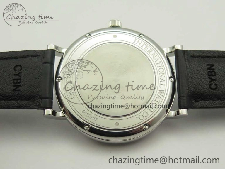 Portofino Automatic SS AF 1:1 Best Edition White Dial on Black Croco Leather Strap A2892