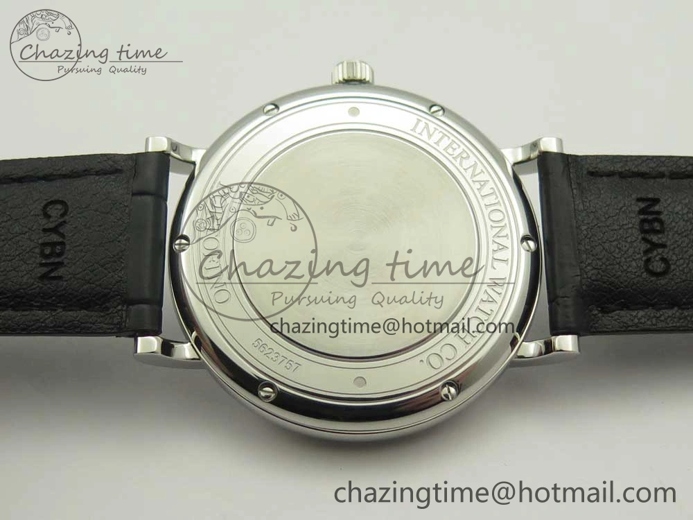 Portofino Automatic SS AF 1:1 Best Edition White Dial on Black Croco Leather Strap A2892