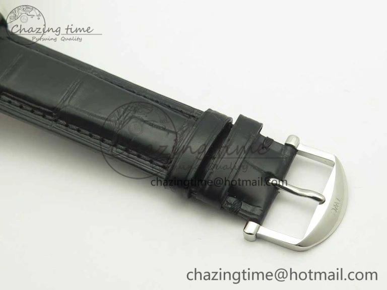 Portofino Automatic SS AF 1:1 Best Edition White Dial on Black Croco Leather Strap A2892