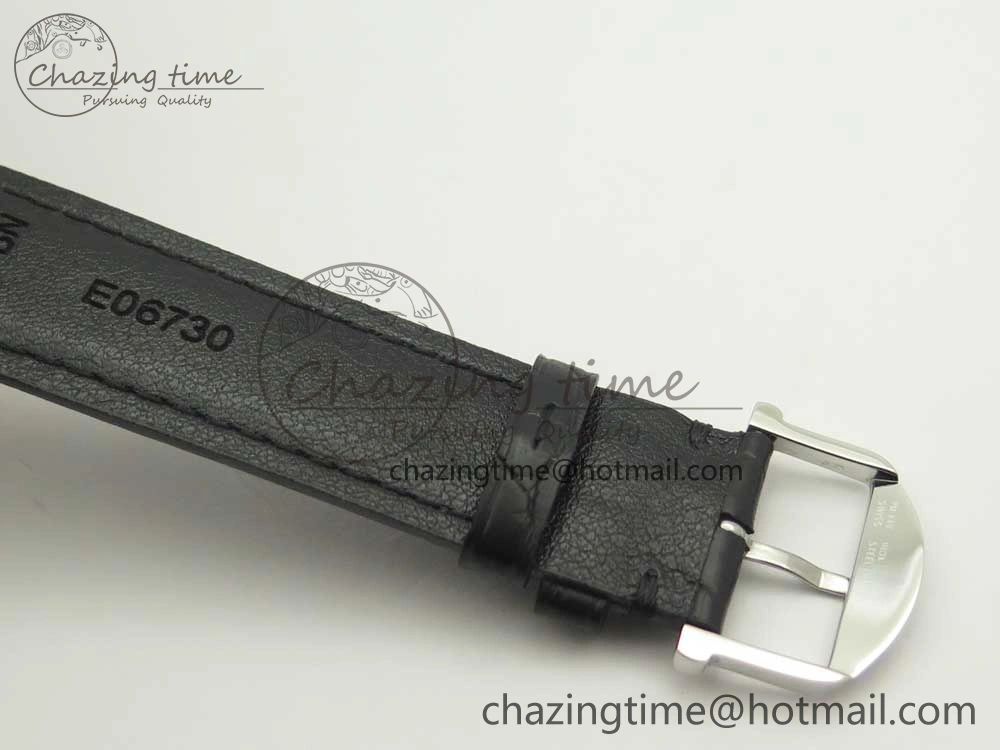 Portofino Automatic SS AF 1:1 Best Edition White Dial on Black Croco Leather Strap A2892