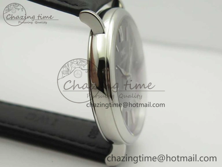 Portofino Automatic SS FKF 1:1 Best Edition Black Dial on Black Leather Strap A2892
