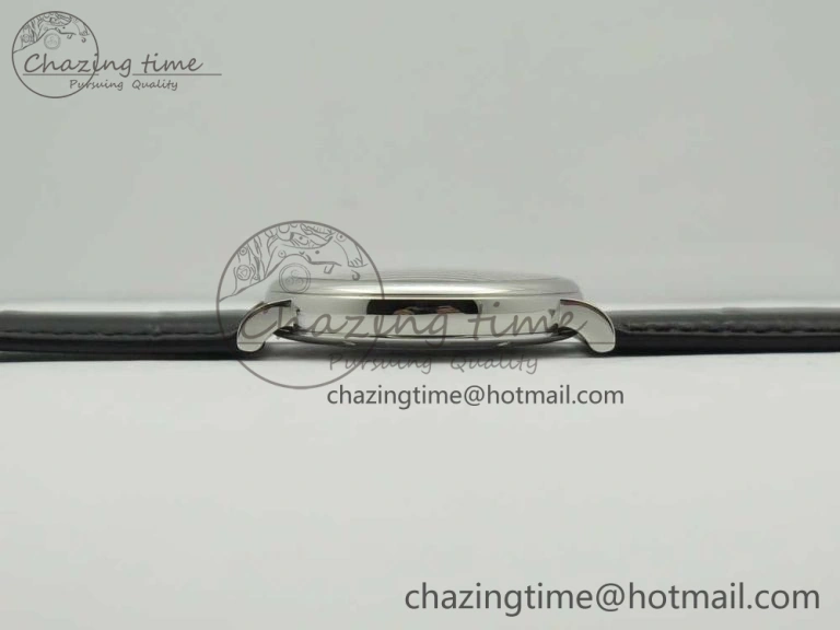 Portofino Automatic SS FKF 1:1 Best Edition Black Dial on Black Leather Strap A2892