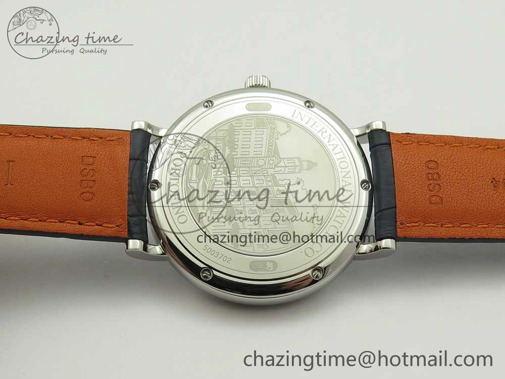 Portofino Automatic SS FKF 1:1 Best Edition Blue Dial on Blue Leather Strap A2892