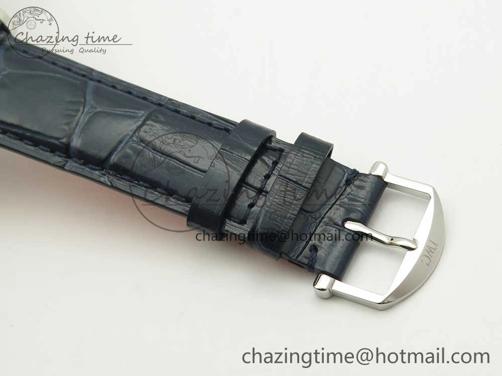 Portofino Automatic SS FKF 1:1 Best Edition Blue Dial on Blue Leather Strap A2892