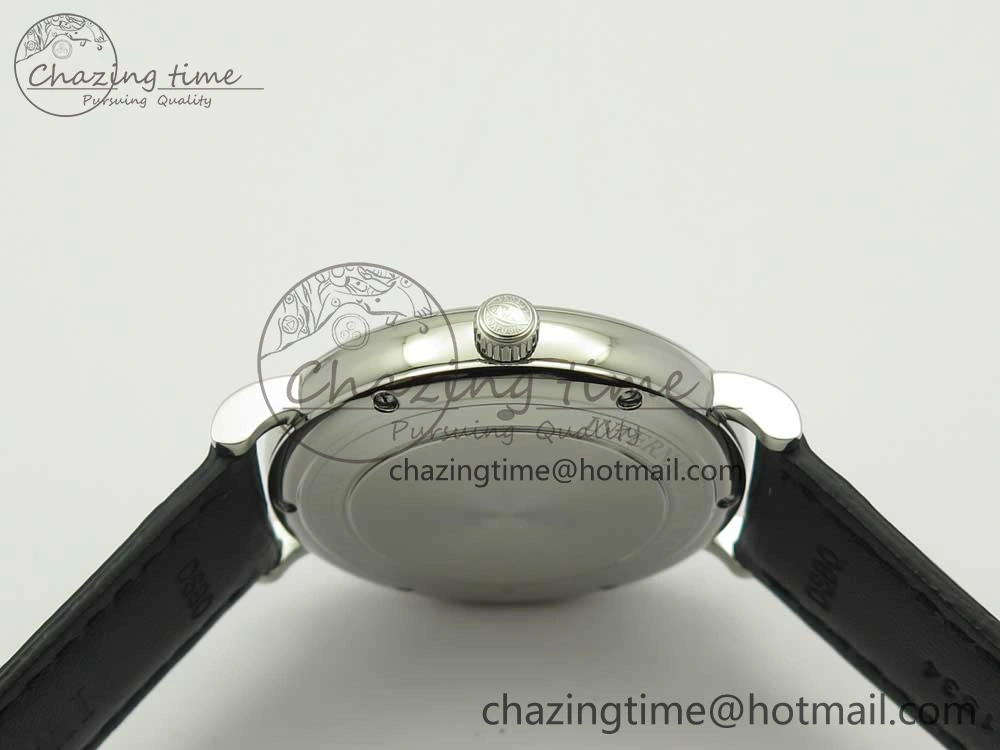 Portofino Automatic SS FKF 1:1 Best Edition White Dial RG Markers on Black Leather Strap A2892