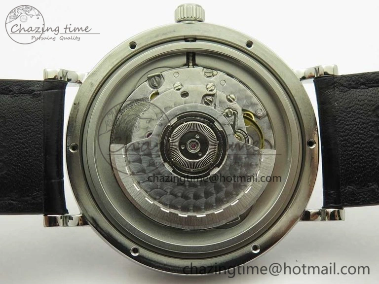 Portofino Automatic SS FKF 1:1 Best Edition White Dial RG Markers on Black Leather Strap A2892
