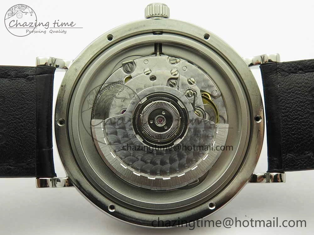 Portofino Automatic SS FKF 1:1 Best Edition White Dial RG Markers on Black Leather Strap A2892