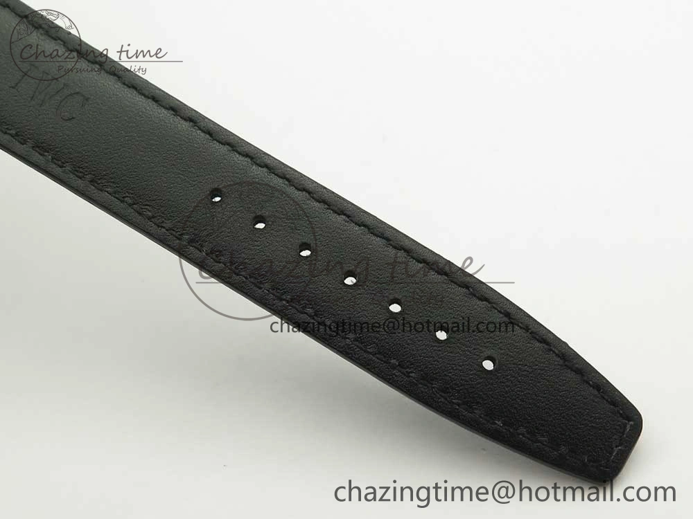 Portofino Automatic SS FKF 1:1 Best Edition White Dial RG Markers on Black Leather Strap A2892
