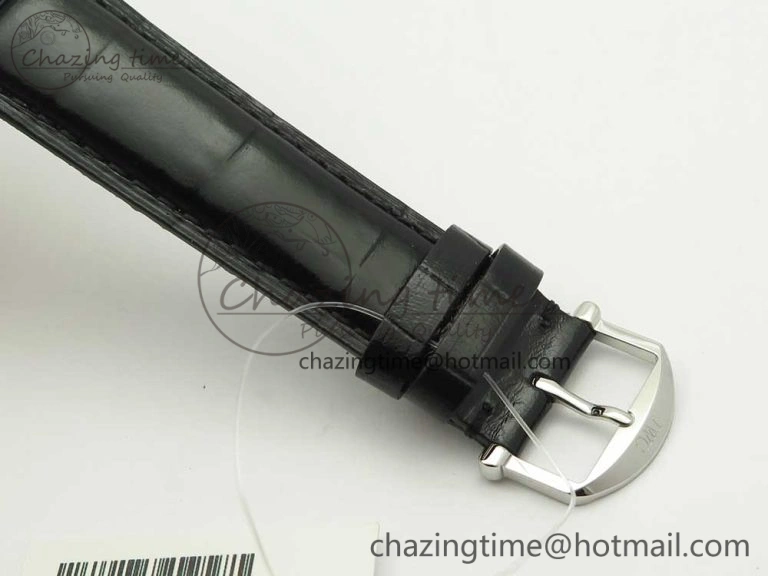 Portofino Automatic SS FKF 1:1 Best Edition White Dial RG Markers on Black Leather Strap A2892