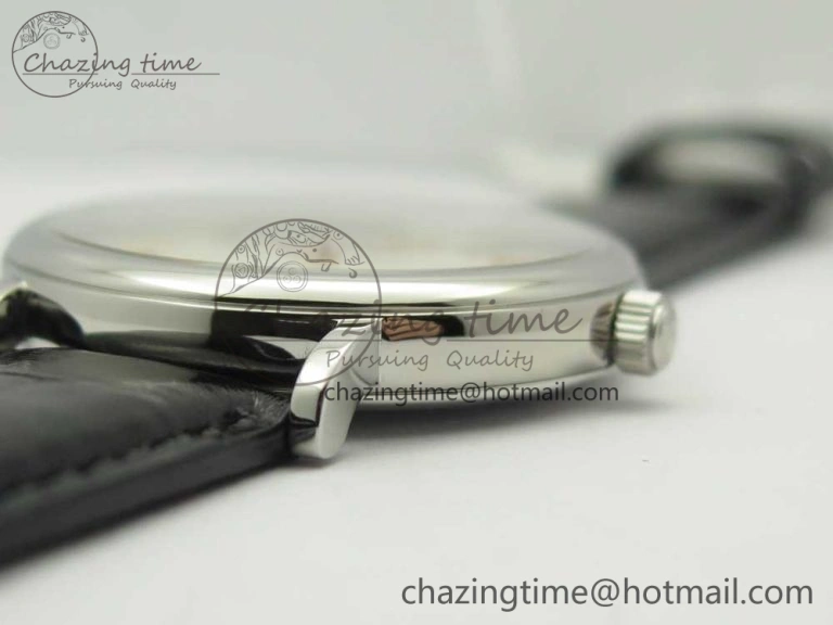 Portofino Automatic SS FKF 1:1 Best Edition White Dial RG Markers on Black Leather Strap A2892